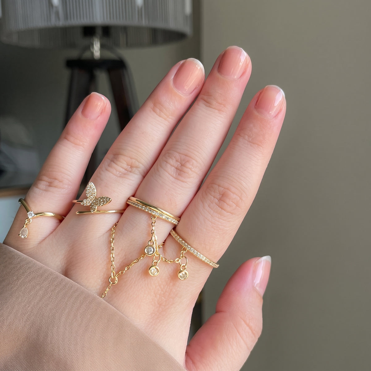 Luxury Gold Stack Ring Set