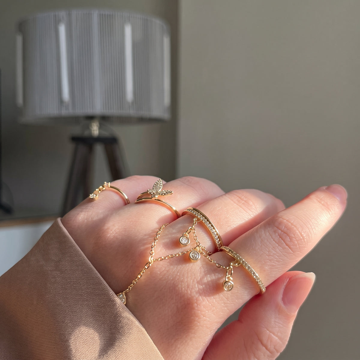 Luxury Gold Stack Ring Set