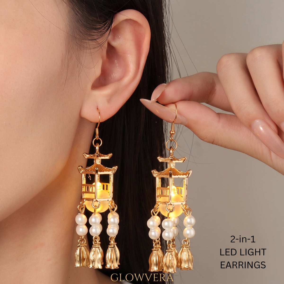 GlowVera Noor Pearl Drop Earrings