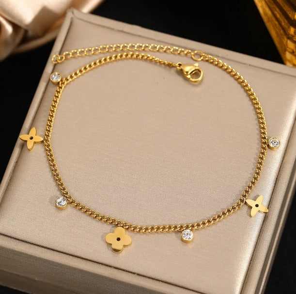 Leaf Stone Anklet
