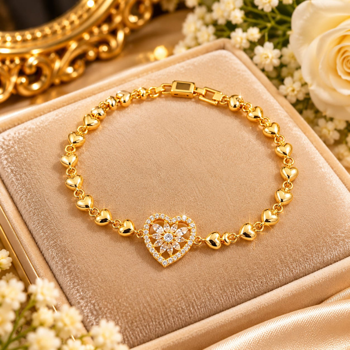 Glovera Golden Heart Bracelet
