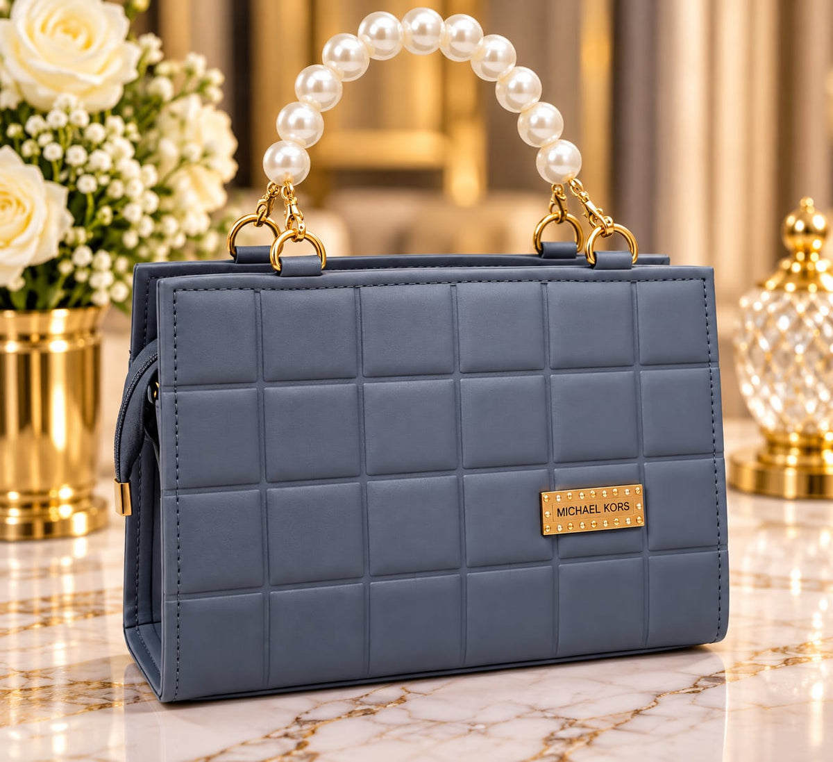 GlowVera Velvet Plum Handbag