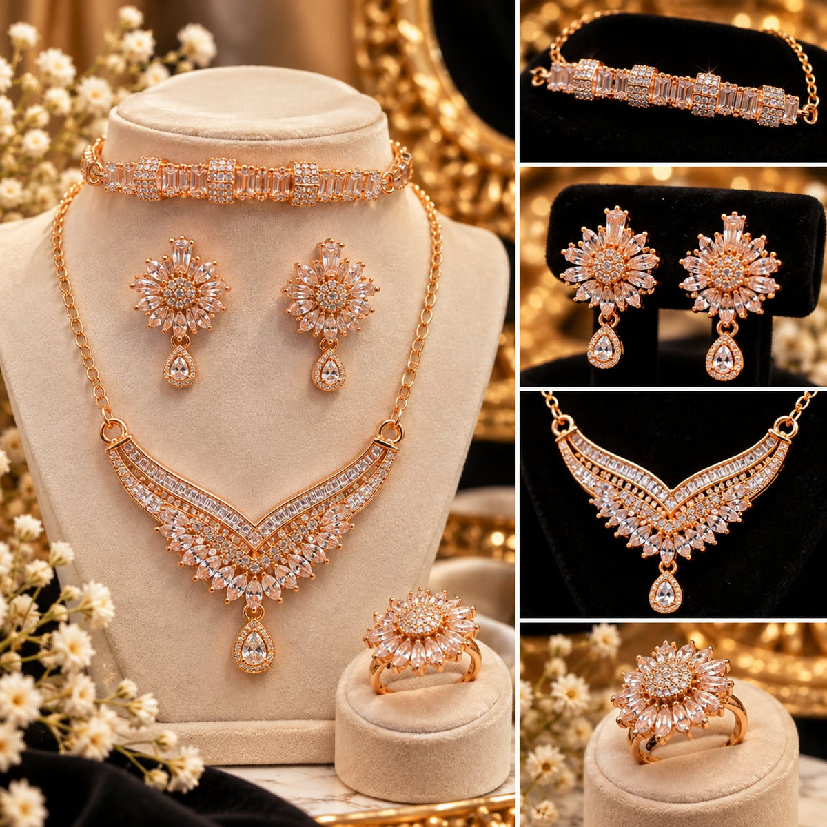Glow Vera - Royal Crystal Bridal Set