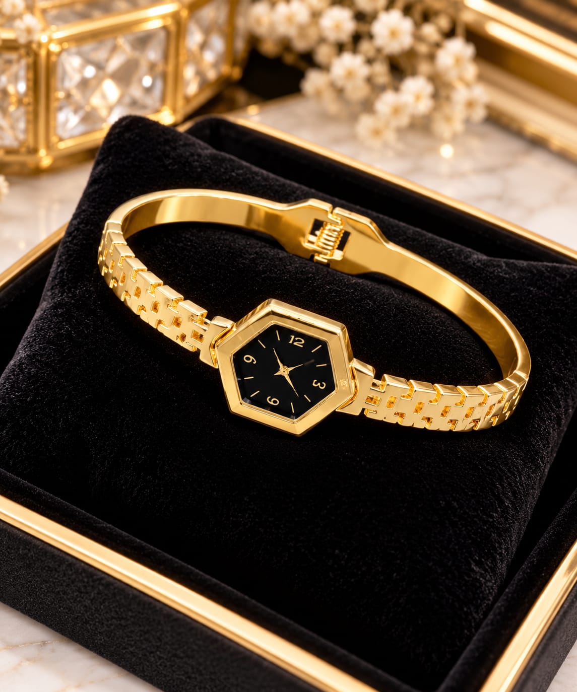 Glow Vera - Royal Gold Bangle Watch