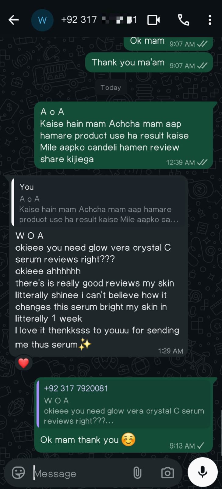 Customer review