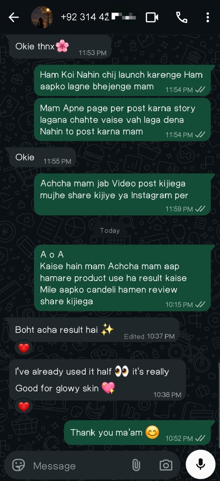 Customer review