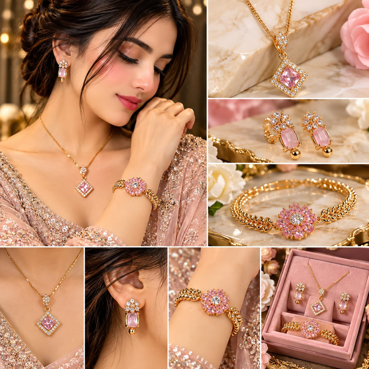 GlowVera Royal Bloom Jewelry Set
