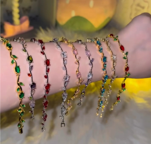 GlowVera Luxe Crystal Vine Bracelet